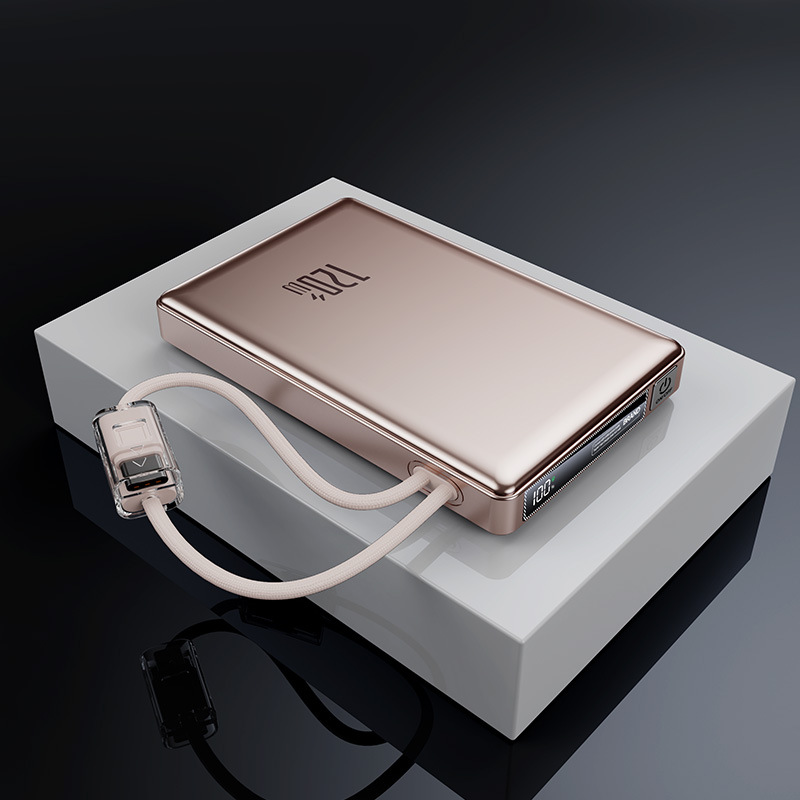 3C Power Bank 120W Fast Charging Outdoor Cable 1/20000mAh Ultra-Thin Portable Mobile Power Supply
