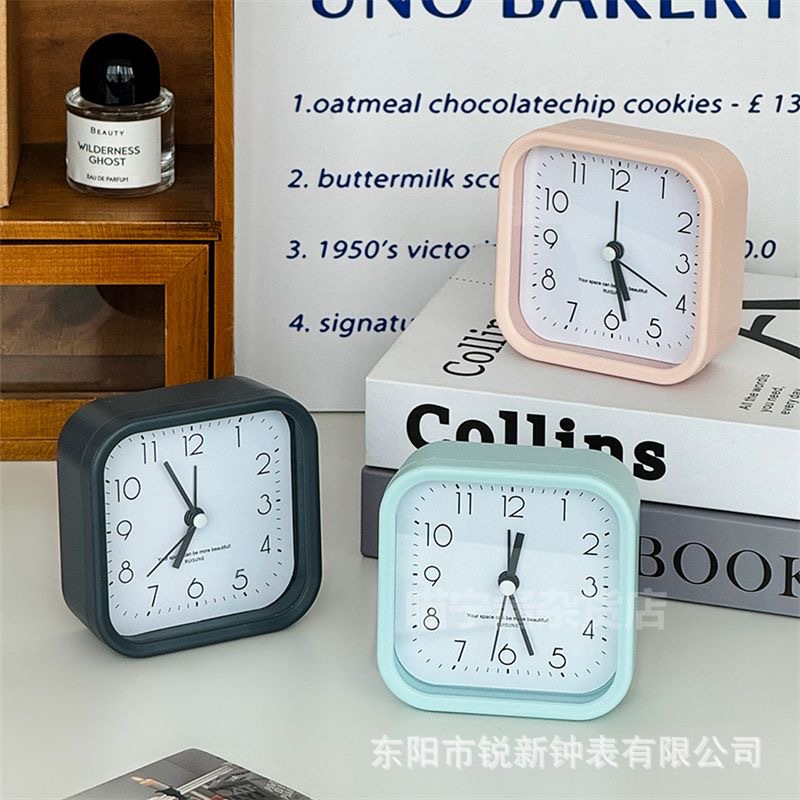Square simple three-dimensional home decoration alarm clock student digital alarm small alarm clock