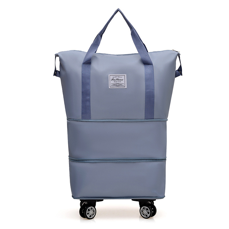 Foldable multi-purpose luggage large capacity handbag student use pull rod box universal wheel carry-on bag travel bag