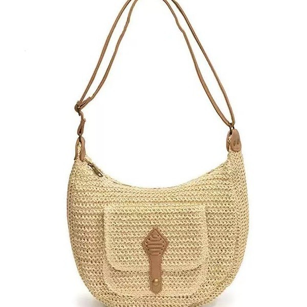 Bag bag shoulder bag 2025 texture large capacity woven women's commuting spring bag straw tote new