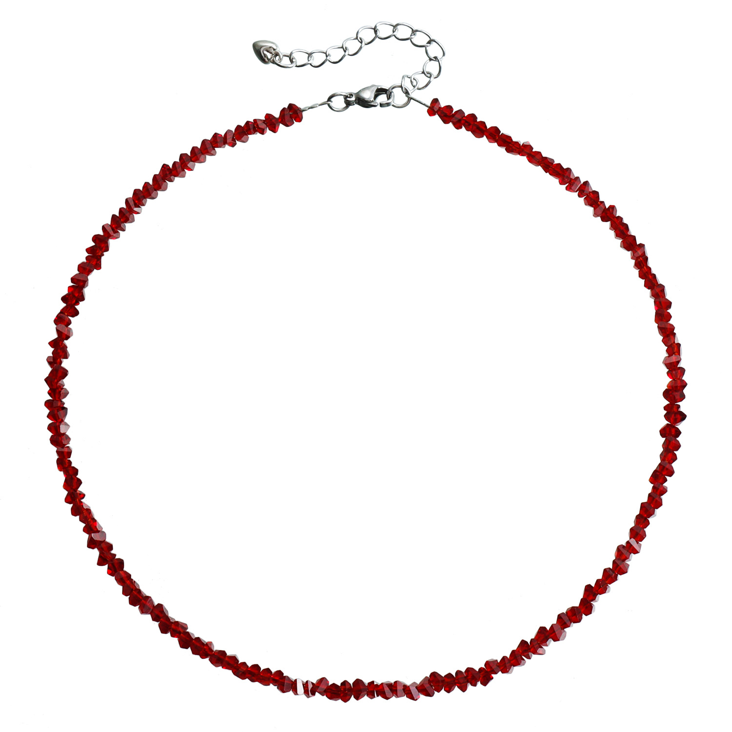 Accessories Multi-faceted Glass Crystal Necklace for Women Simple Choker