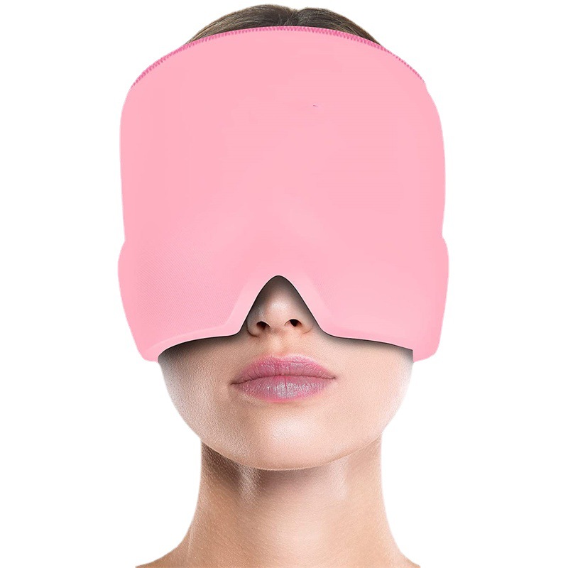 Migraine Relief Hat Ice Pack Headband Cold Compress Ice Bag Gel Eye Mask Condensation Headband Elastic Bag