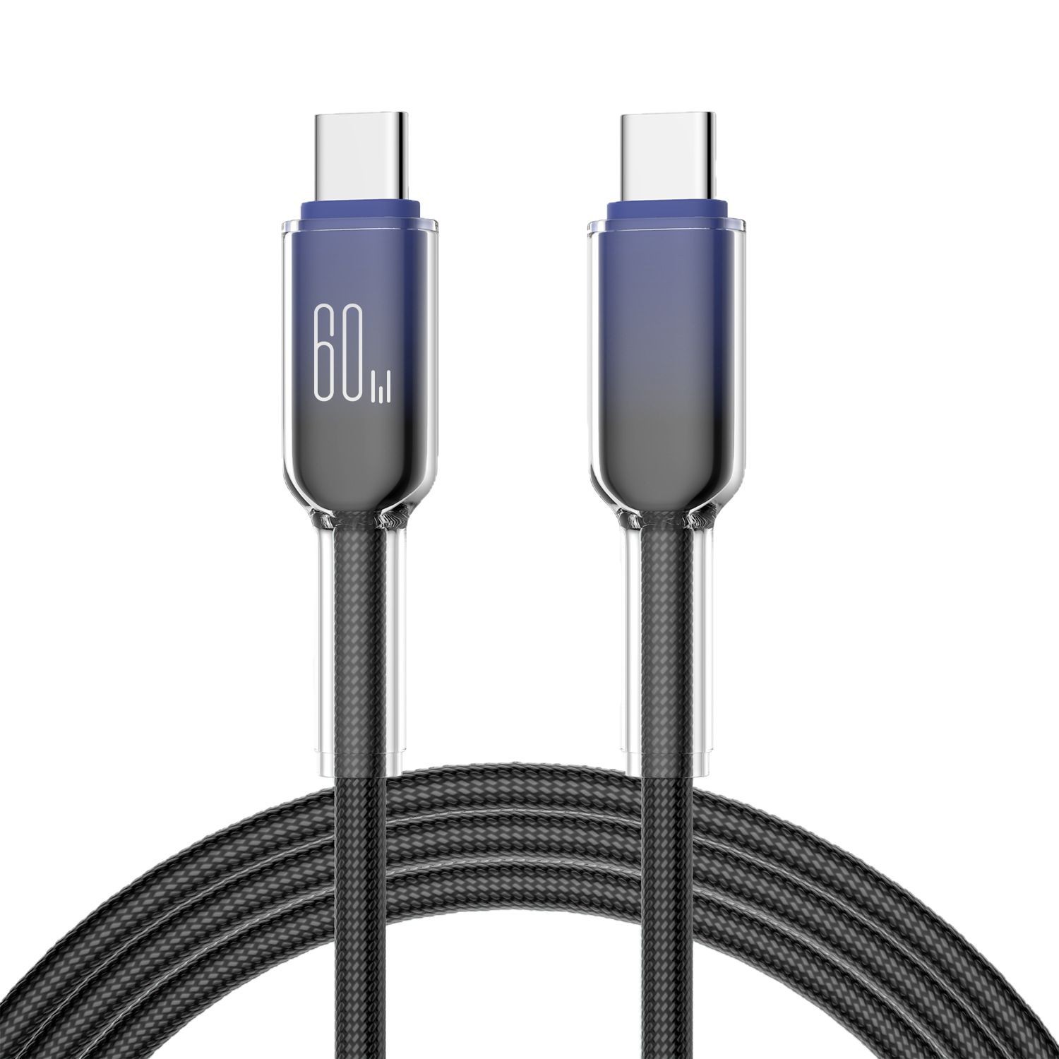 TypeC Ice Crystal Phone Fast Charging Data Cable 60W for Apple iPhone 16 Samsung Huawei Xiaomi PD30W