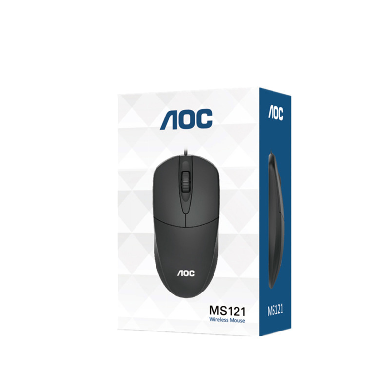 AOC MS121 Mouse USB Wired Office Notebook Desktop Computer Mouse Business Home