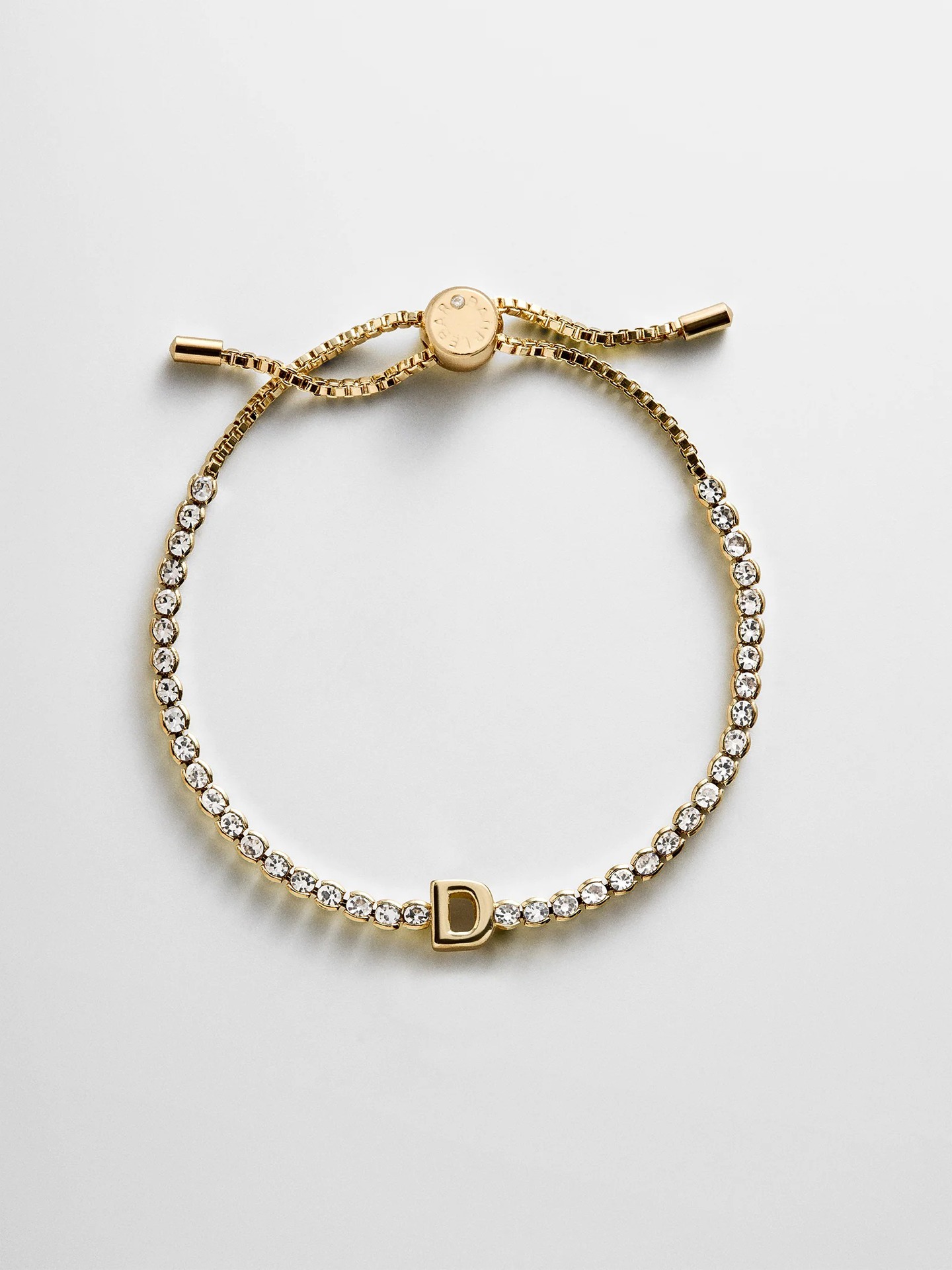 New 18K Gold Plated Letter Zirconia Bracelet DIY Fashion Hand Jewelry