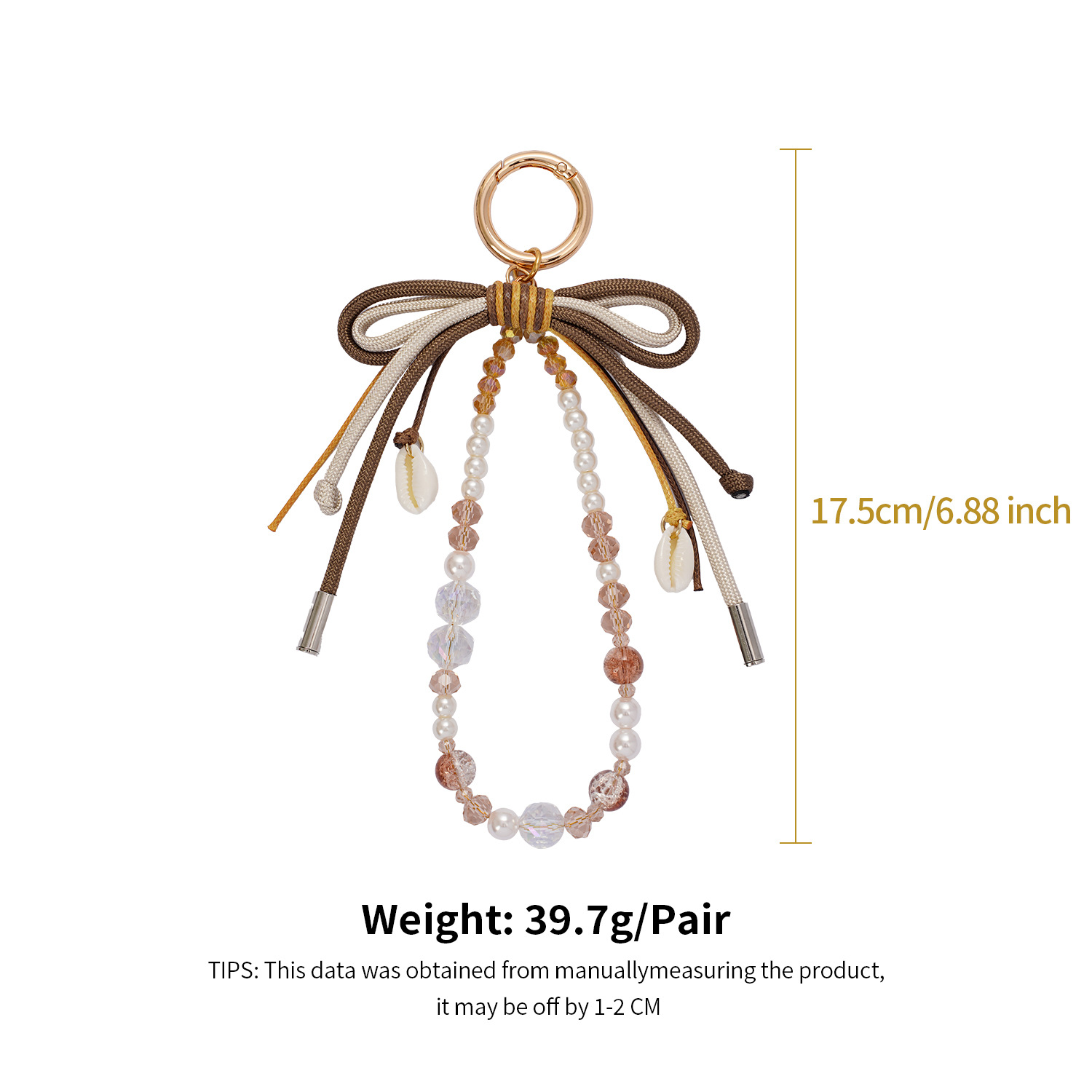 Original Miu-style Bag Pendant Chain INS Style Leather Keychain Handmade Pendant