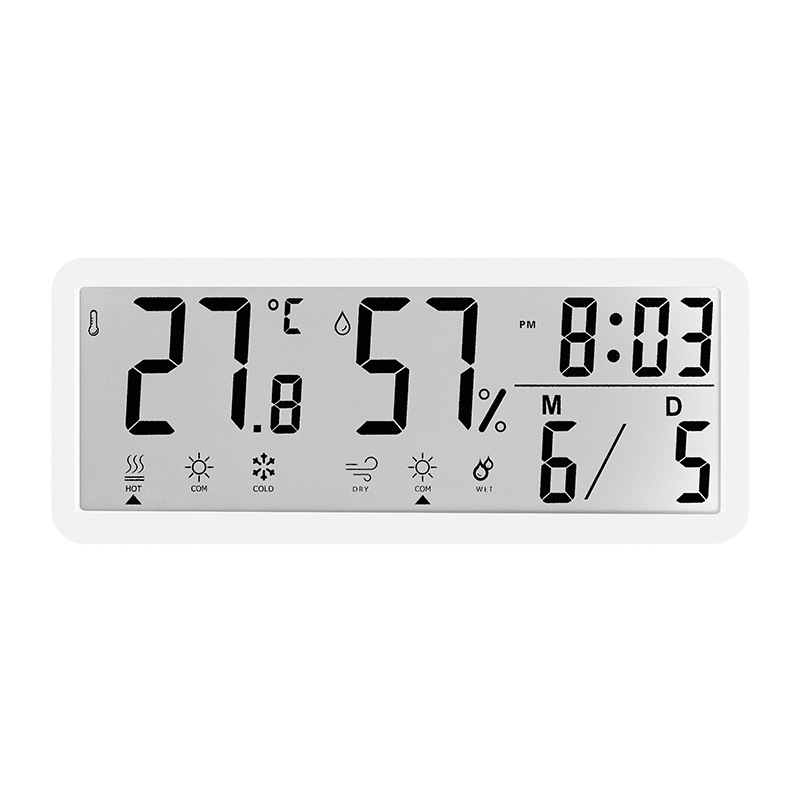 INS Simple Large Screen Clock Living Room Wall Clock Temperature and Humidity Clock Modern Clock Hanging or Standing YD106