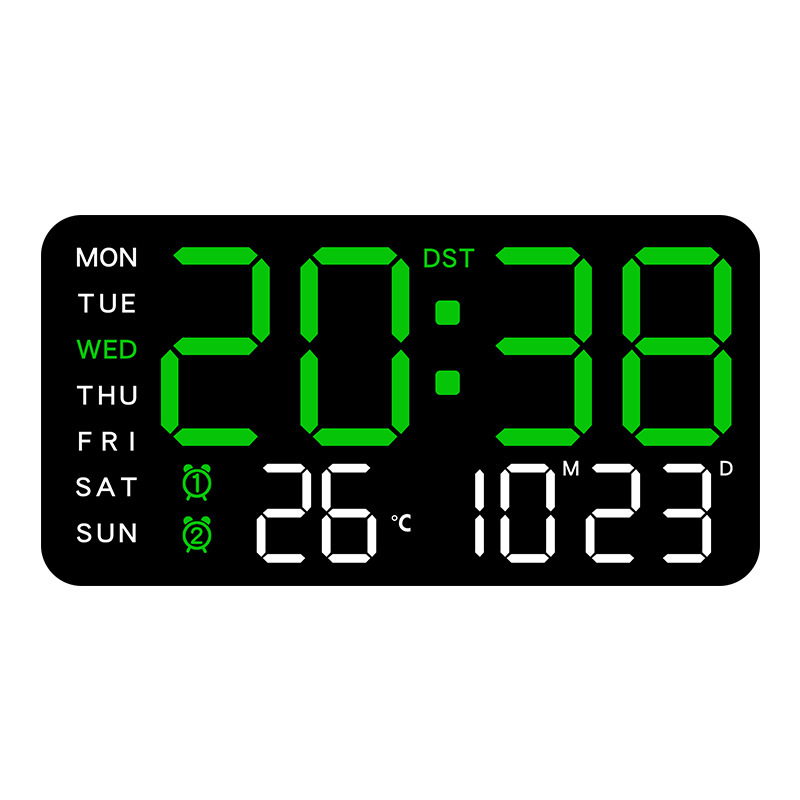 Frameless Electronic Clock Multifunctional Hanging and Standing Two-Use Clock Simple Digital Clock Display Living Room Wall Clock 6659
