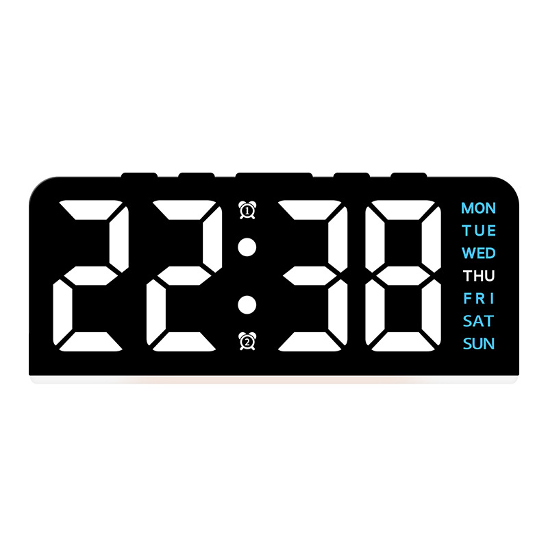 Innovative LED Large Digital Word Clock Atmosphere Light Date Desk Clock Multifunctional Digital Alarm Clock GH8033