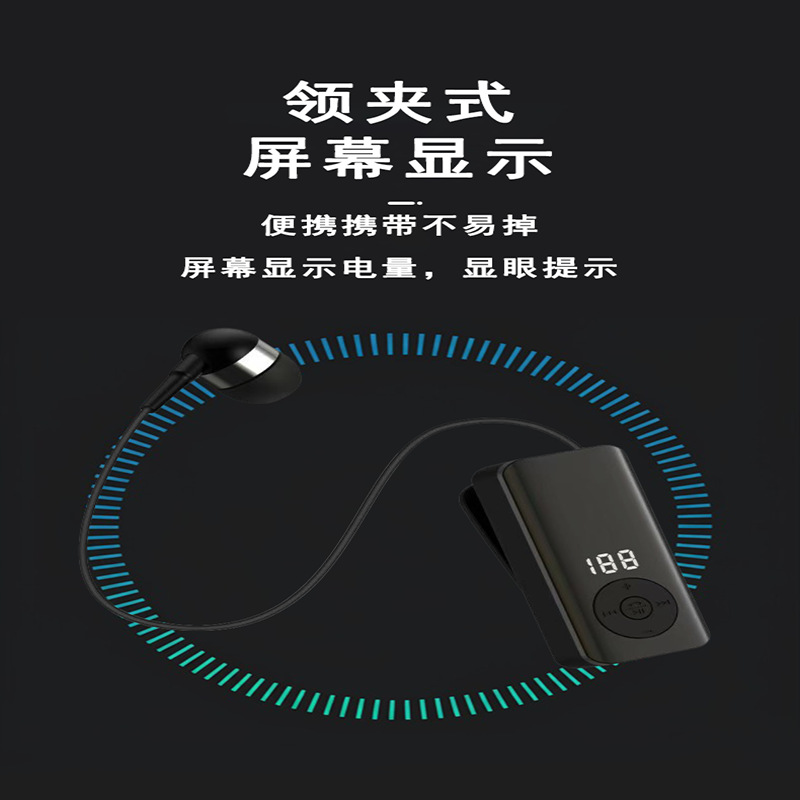 Long battery life retractable cable Bluetooth headset Q6 single ear in-ear call vibration business headset