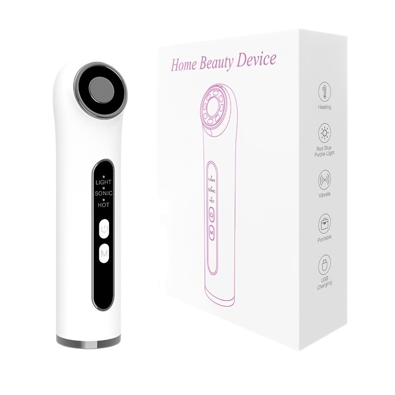 Beauty device facial massage ice compress导入仪 red light skin rejuvenation lifting and firming exclusive supply