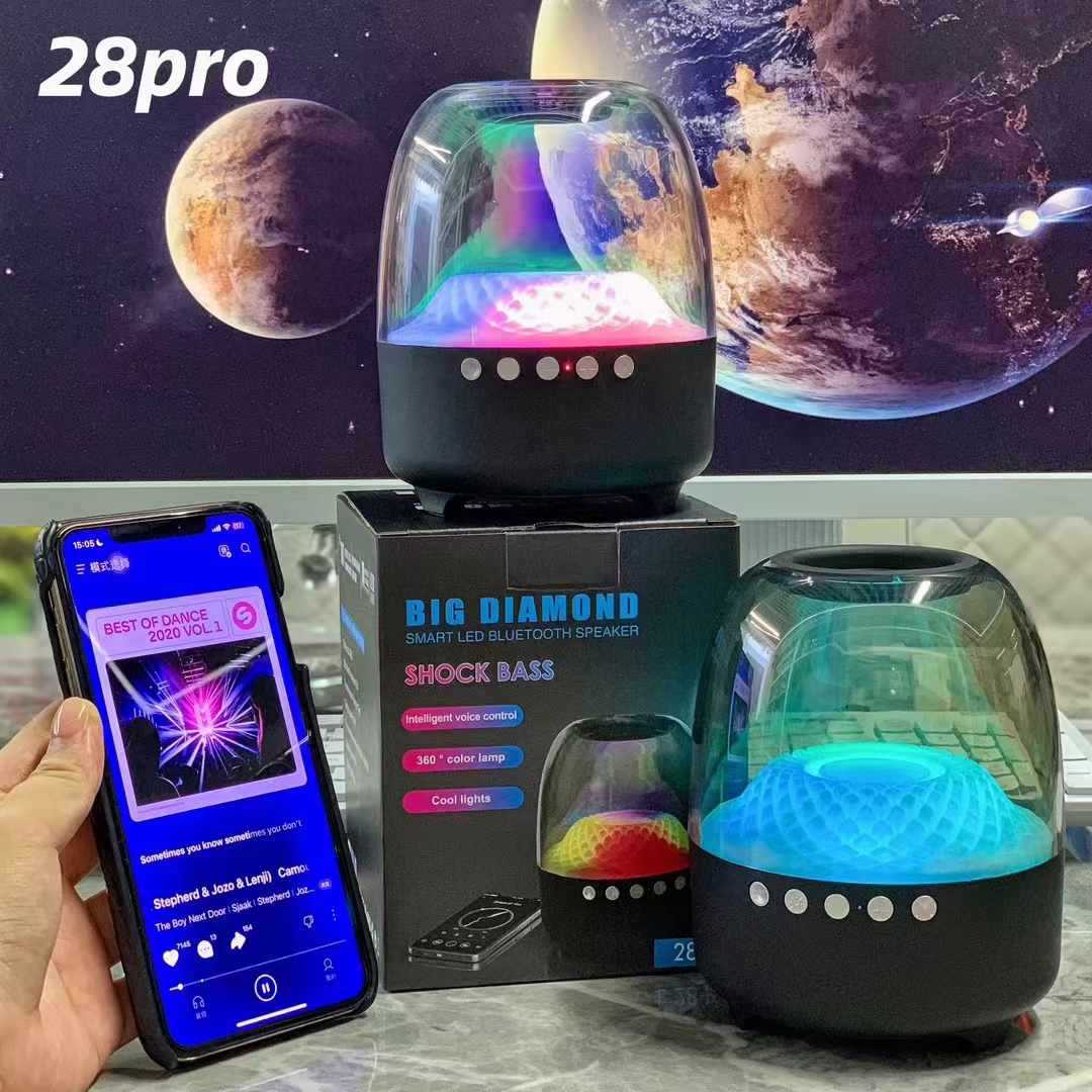 2026 New Glaze 4th Generation Colorful Light Bluetooth Speaker Mini Manhattan Small Speaker Computer Card Bass