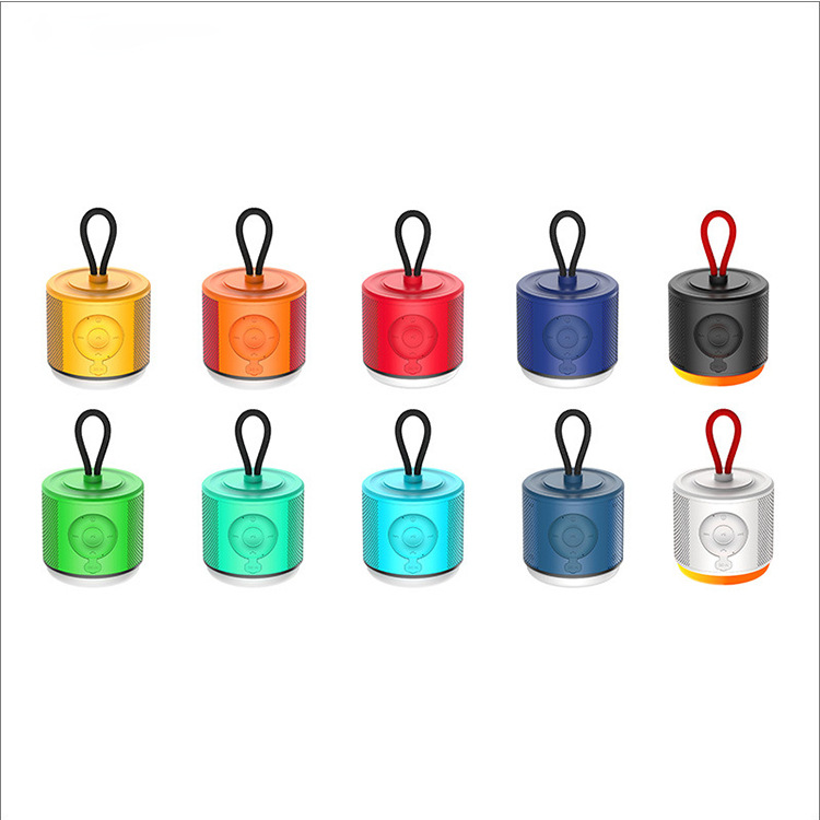 Wireless Bluetooth Speaker Mini Portable Waterproof New Subwoofer Outdoor LED Gift Small Audio with Lanyard