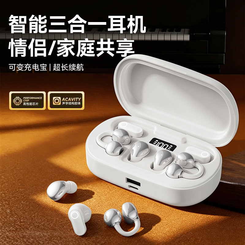 3 Pairs Wireless Bluetooth Earbuds Couple Smart Touch Semi-in-ear Wireless Bluetooth Earbuds B66 6 Earbuds