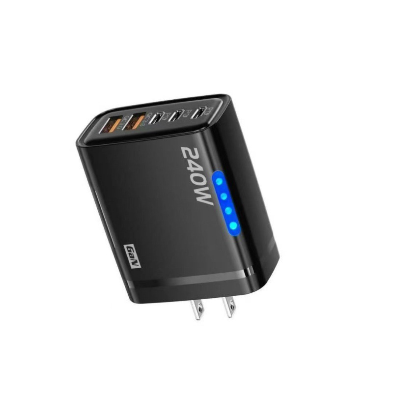 240W Dual USB+3PD Charger for Apple 17 Huawei Smartphone Fast Charging Charging Head Compatible