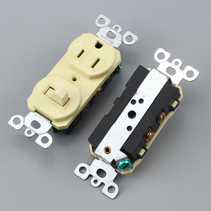 Central and South America American wall socket American standard power socket American standard wall switch ABS panel brass fittings