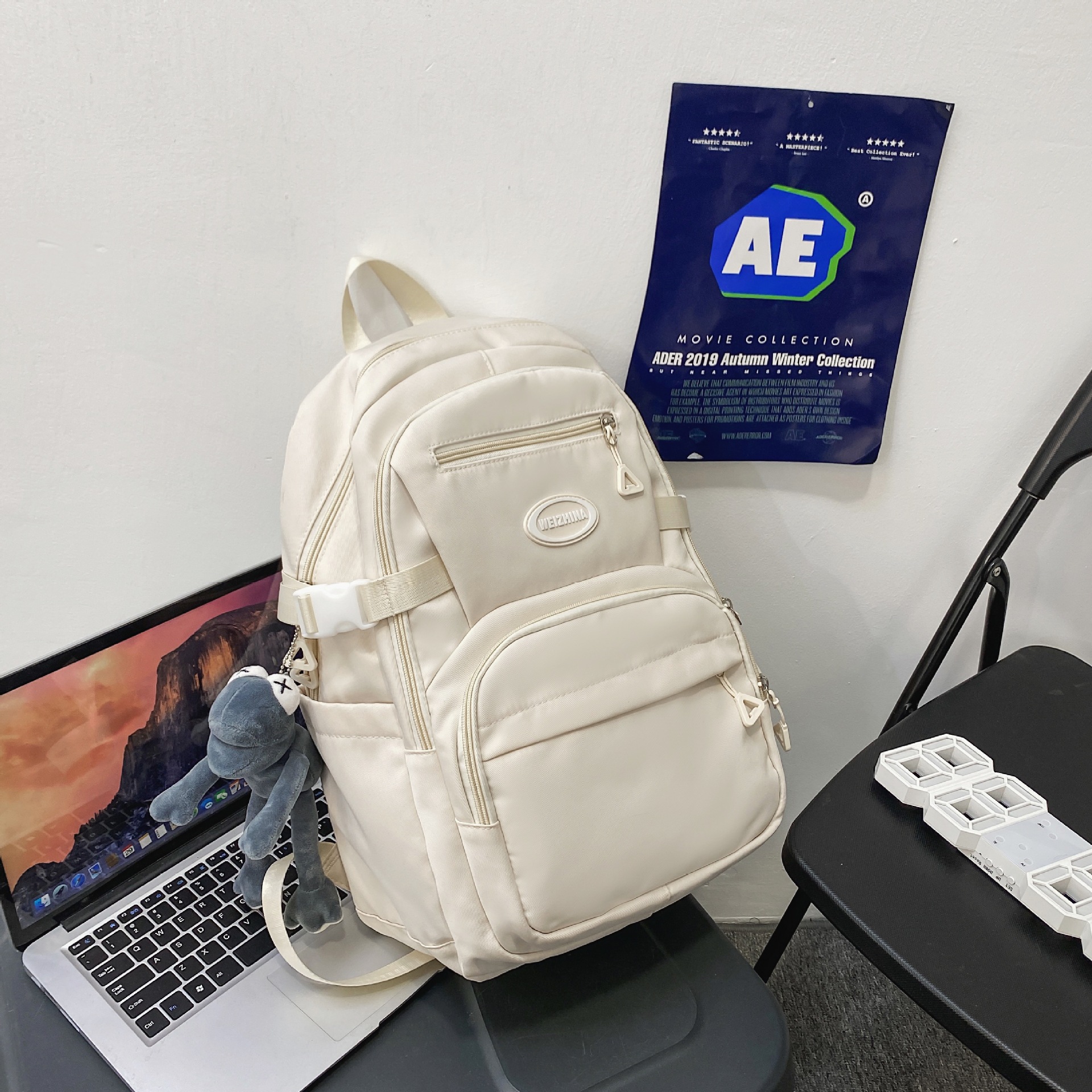 School Bag for College Women Travel Backpack for Junior High and High School Boys Men's Casual Simple Large Capacity Laptop Bag