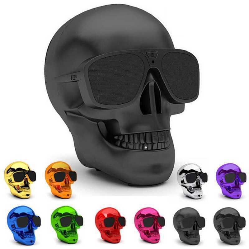 Large skull Bluetooth mini speaker wireless card bass multi-functional home desktop portable