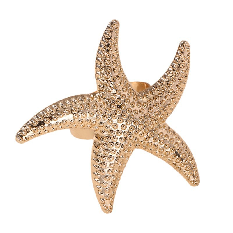 RZ0827 Exaggerated Metal Women's Ring Summer Ocean Style Vacation Season Women's Ring Hoop Accessory