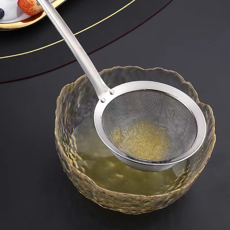 304 stainless steel oil strainer mesh, household juice and soybean milk filter strainer, hot pot noodle strainer, flour mesh sieve, filter mesh