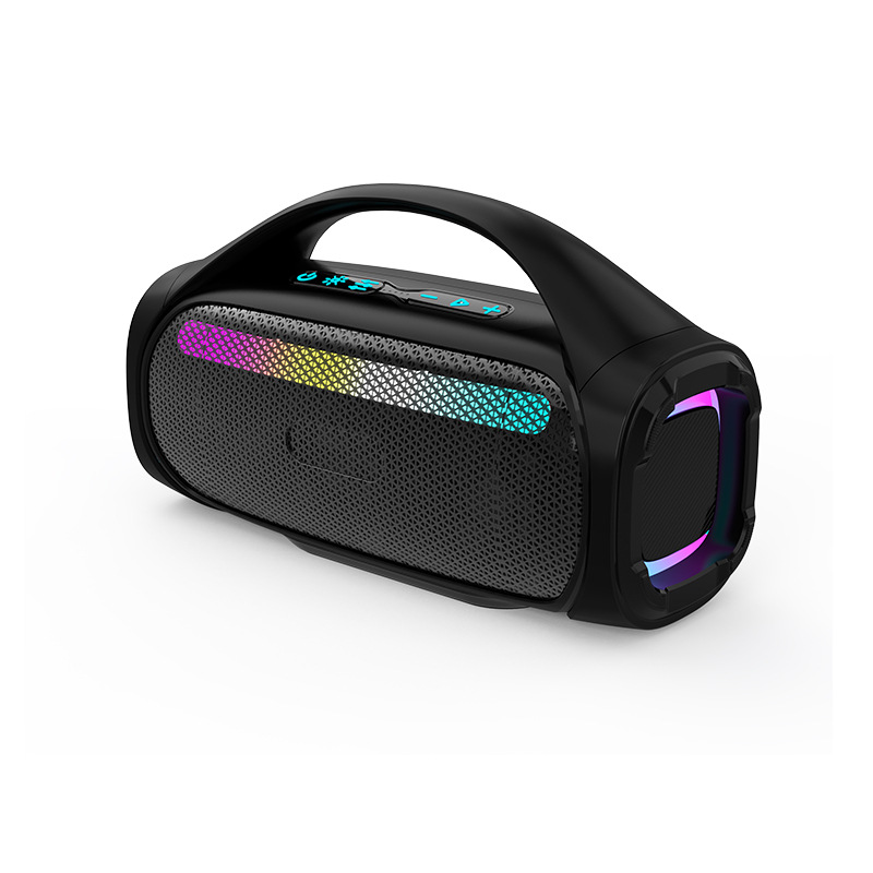 New 60W High-Power Outdoor Bluetooth Speaker with RGB Rhythm Lighting and Ultra-Powerful Subwoofer—Outdoor Wireless Speaker