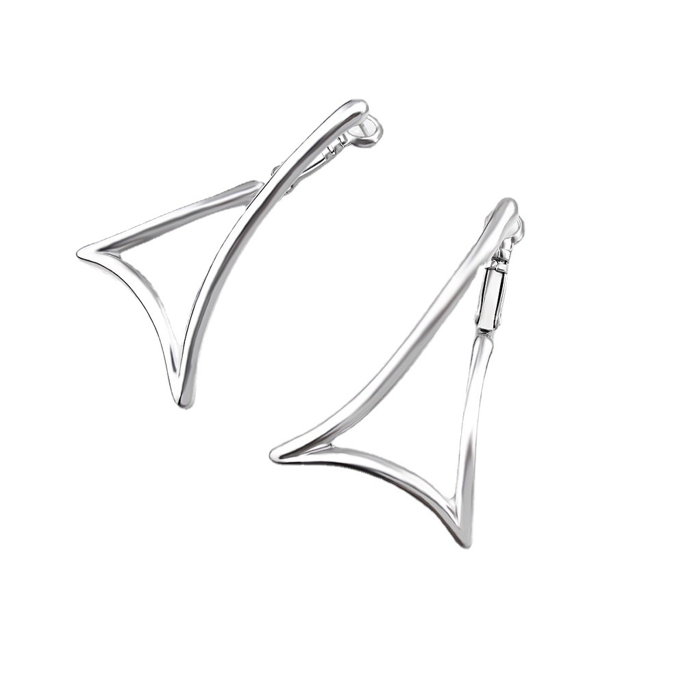 New Exaggerated Smooth Large Triangle Earrings Ear Stud Earrings Women Smooth Surface Earrings