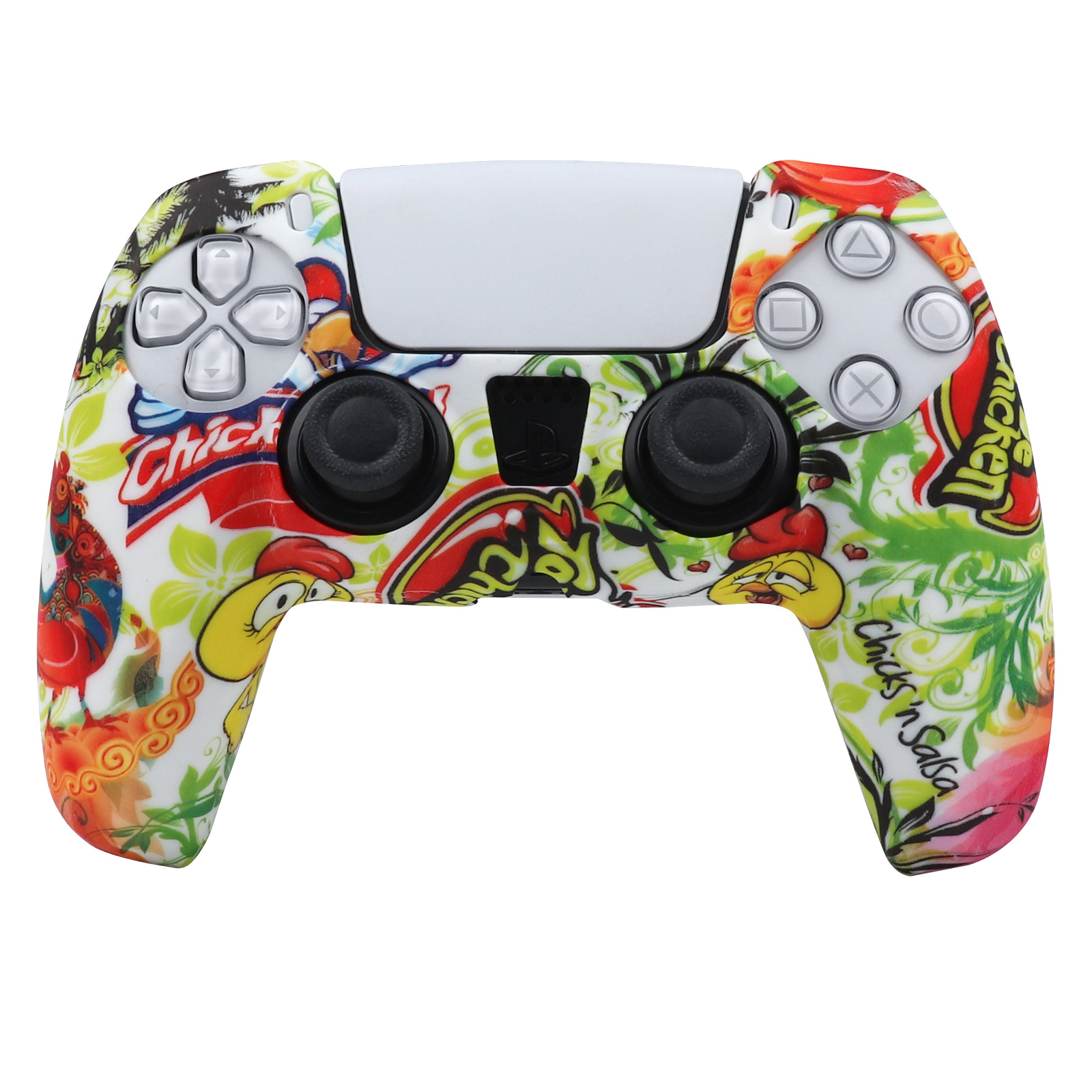 PS5 silicone case game controller silicone case camouflage water print case protective cover spray paint feel watercolor case PS5 accessory