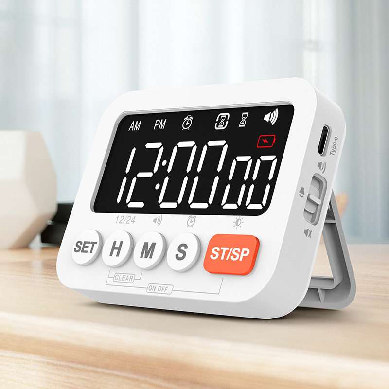 LED Digital Alarm Clock Timer Clock Kitchen Baking Countdown Timer Time Reminder