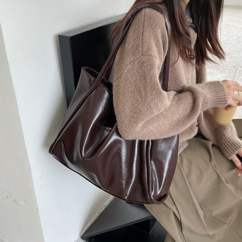 Women's Bag New Handheld Large Tote Bag Large Capacity Single Shoulder Casual Underarm Bag