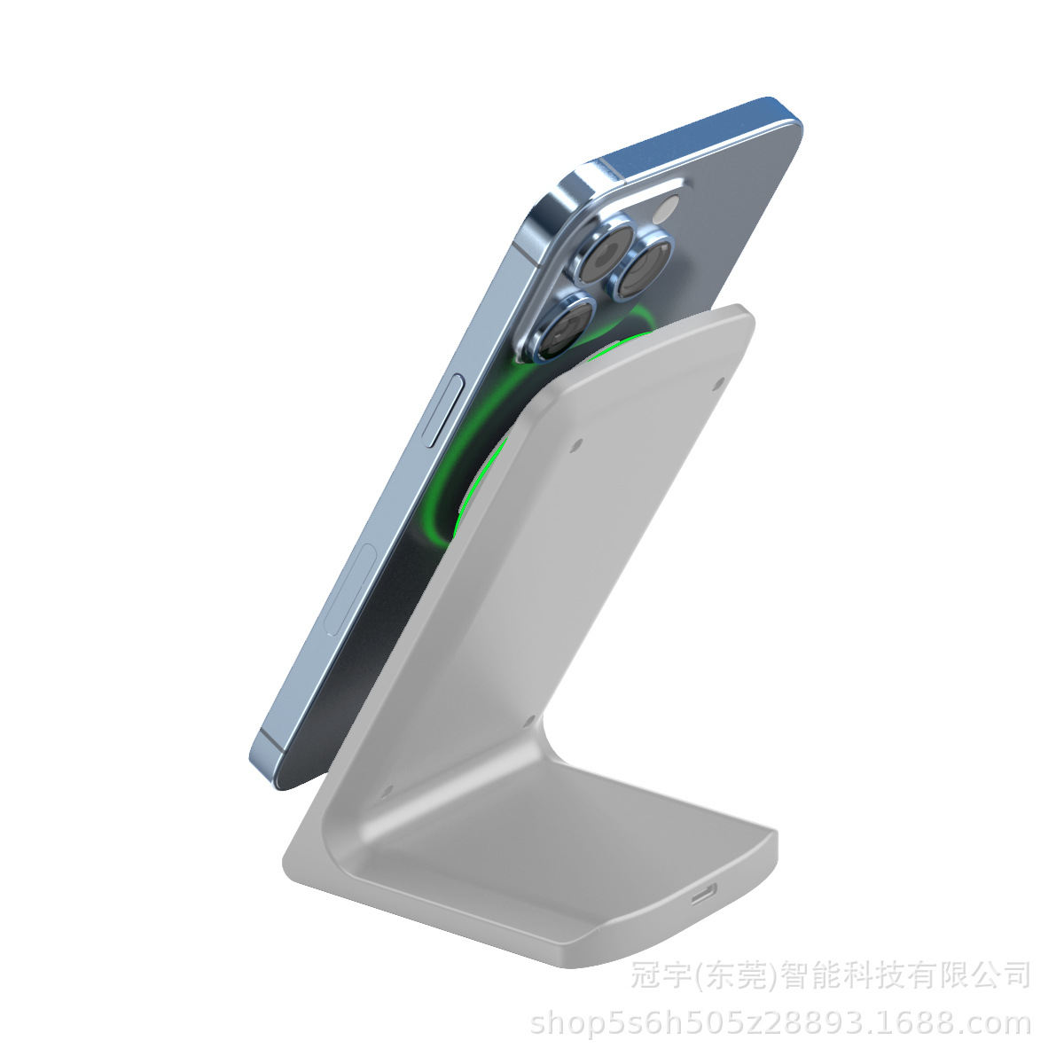 Magnetic Apple phone wireless charger desktop 15W vertical stand for Apple phone wireless charger