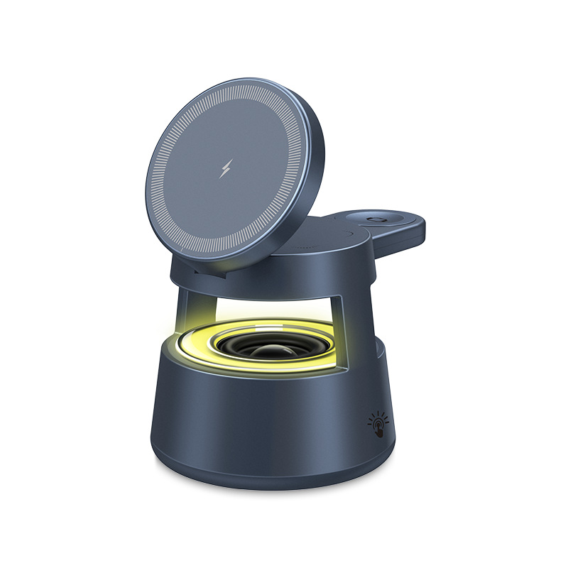 New Speaker Night Light 5-in-1 Magnetic Wireless Charger for iPhone 12-17