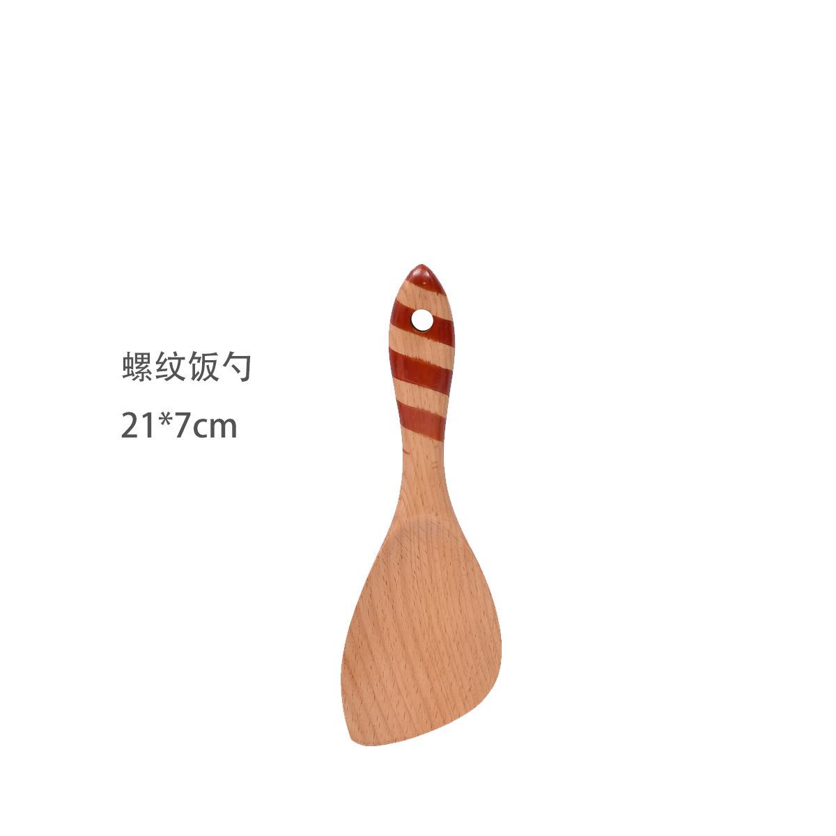 Color printed beech wood painted thick handle wooden spatula non-stick cooking wooden spatula kitchen cutlery customizable logo