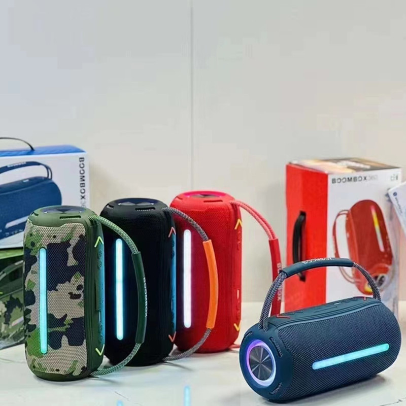 BOOMSBOX360 Bluetooth Speaker RGB Running Light Portable Handheld Speaker Heavy Bass