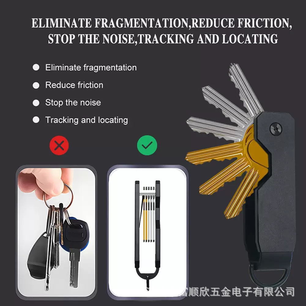 Metal Key Organizer Aluminum Alloy Key Organizer Multi-functional Key Clip