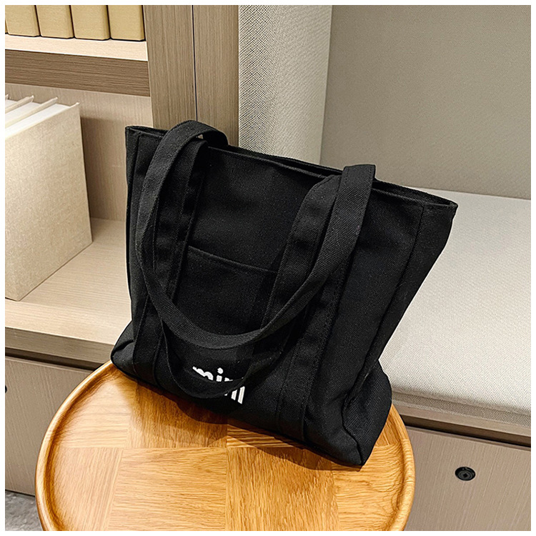 Canvas Bag Large Capacity Tote Bag 2026 New Bag Women Casual Single Shoulder Bag Commuter Handbag
