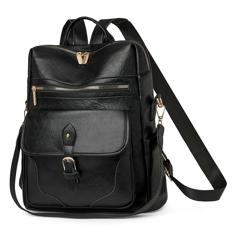 Women's Backpack 2026 New PU Soft Leather Large Capacity Business Commuter Travel Backpack