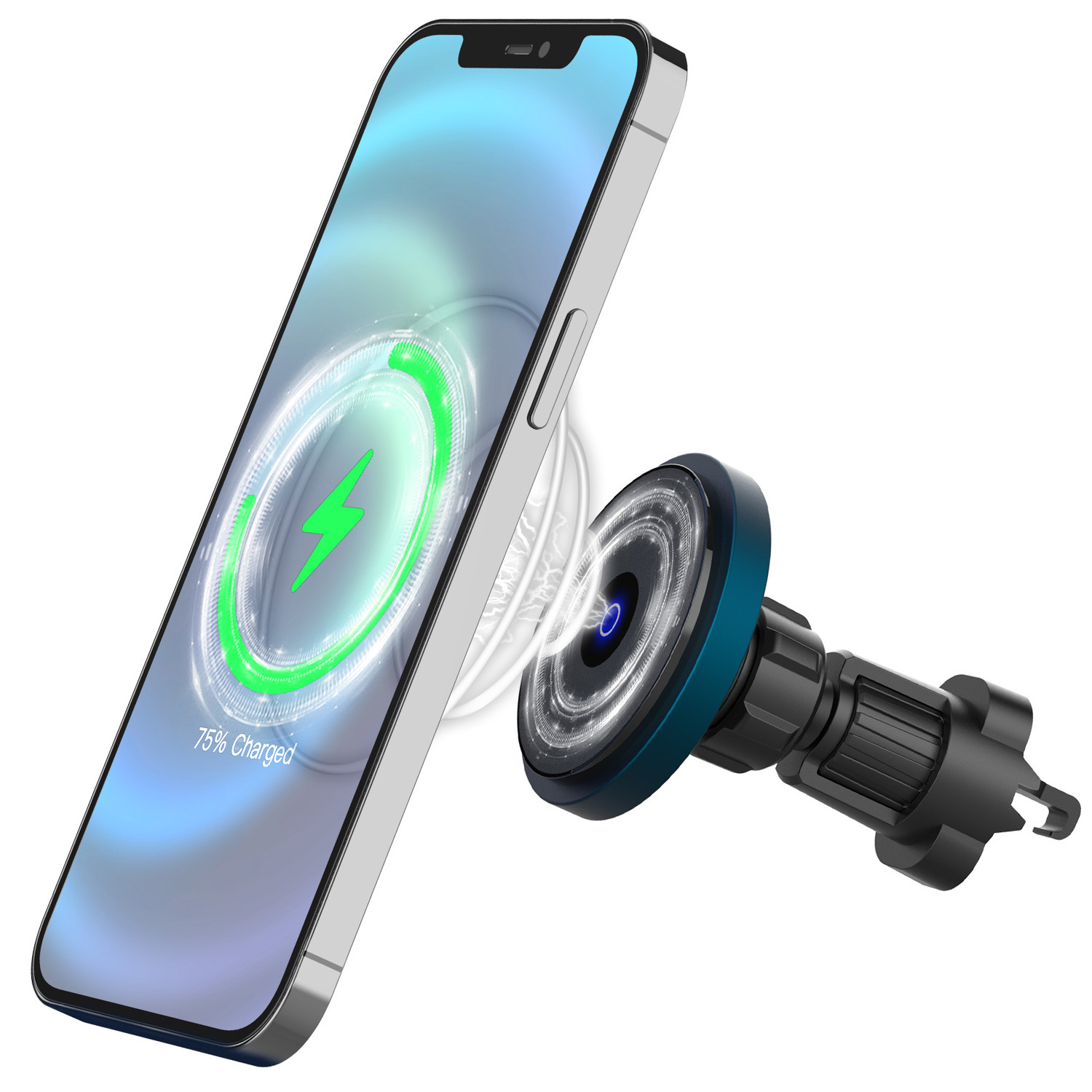 Magsafe Car Phone Holder Wireless Charger Suitable for Apple 12-16 Magnetic Bracket Car Use Flash Charging