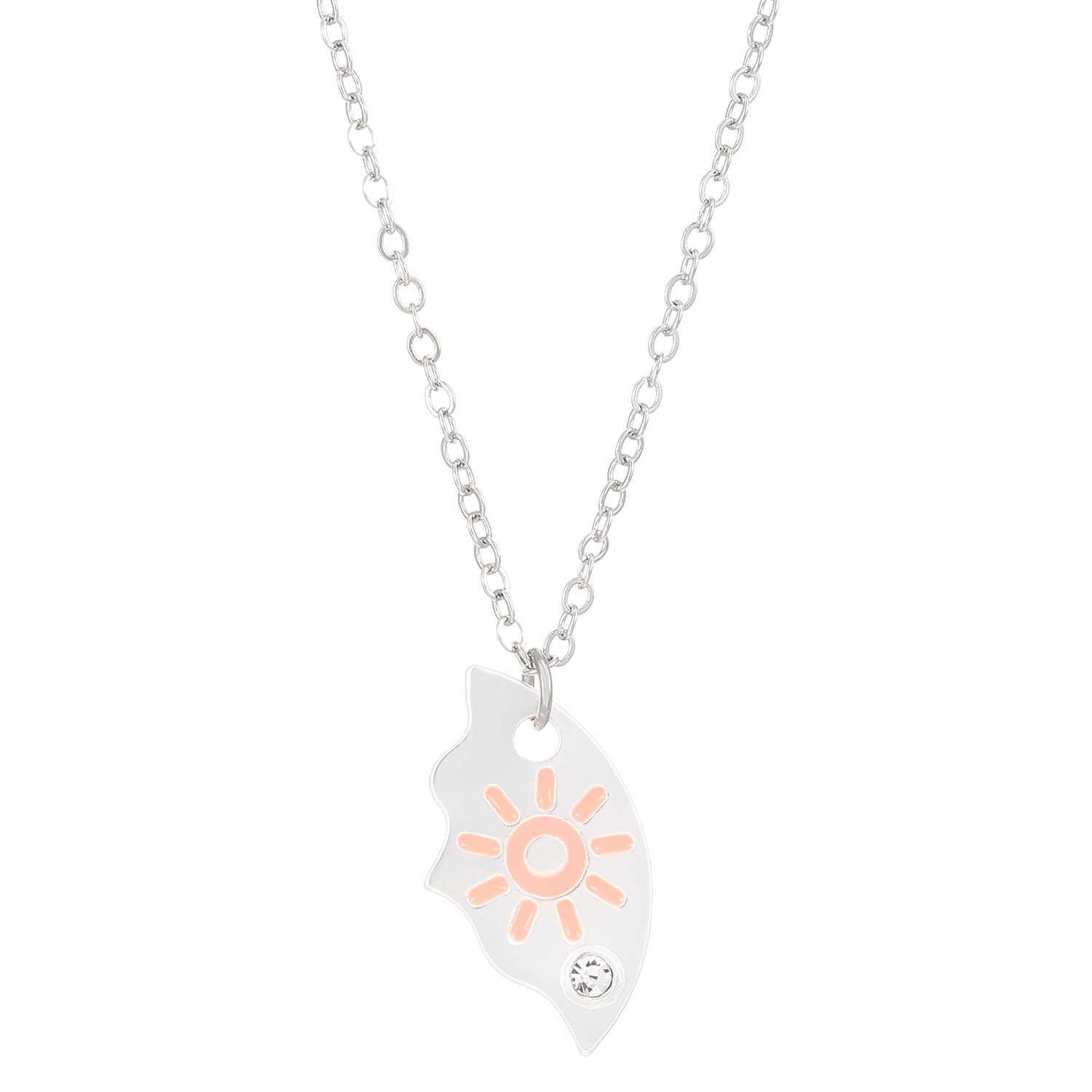 New Star Moon Sun Three-Piece Set Best Friends Girlfriends Alloy Diamond Inlay Two-Piece Necklace