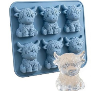 New Cute Bunny Silicone Mold Highland Cow Silicone Mold