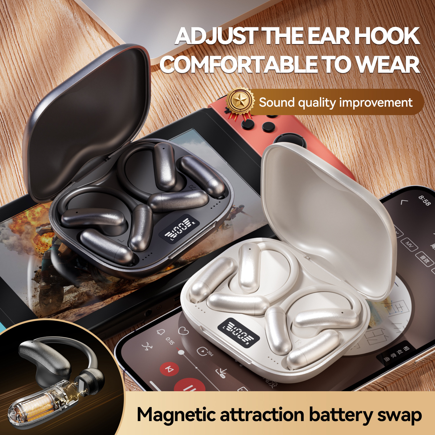 AI Smart Translation Bluetooth Headphones M143 Real-time Simultaneous Interpretation 2026 New Bluetooth Headphones