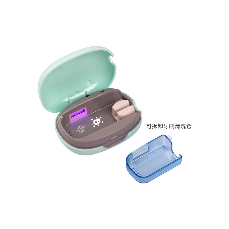 New Smart Toothbrush Sterilizer Travel Home Portable UVC UV Sterilization Box USB Toothbrush Sterilization Box