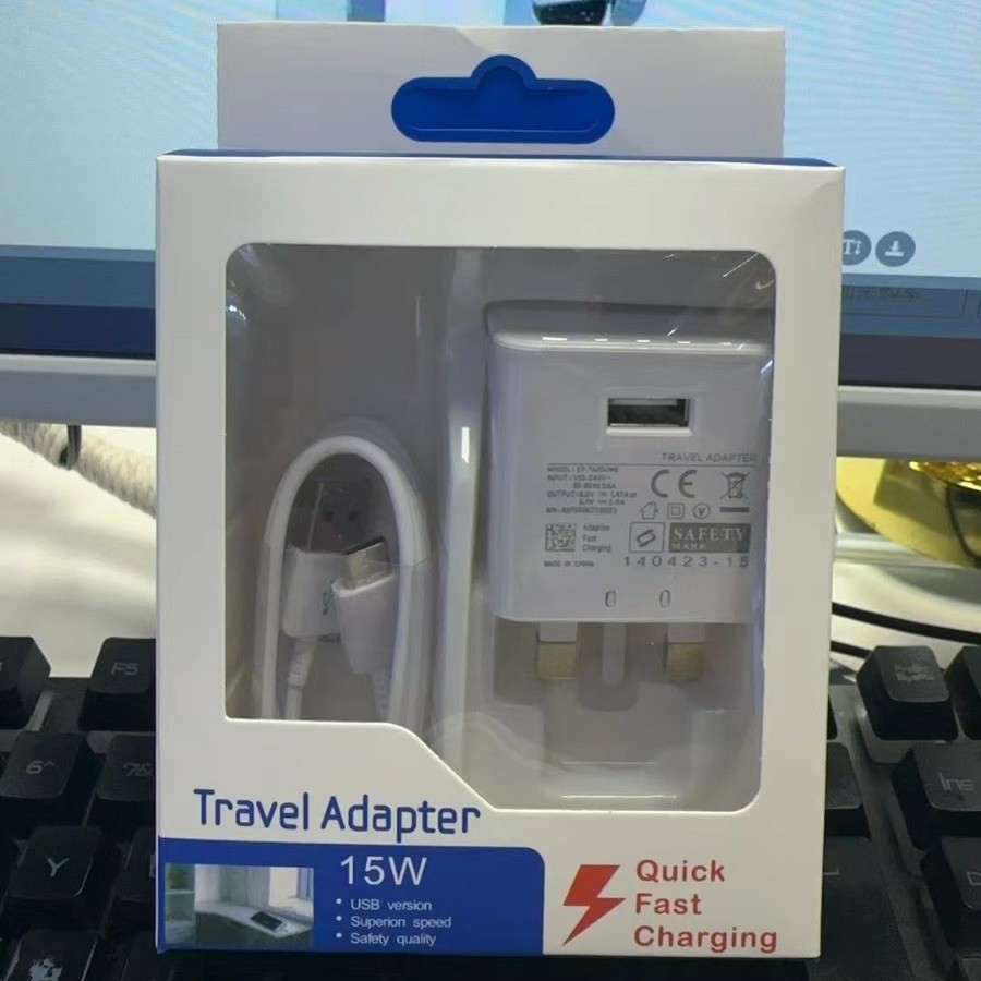 S6 UK standard three-pin fast charger for Samsung S7/S8/S10 phone plug QC3.0 charger UK