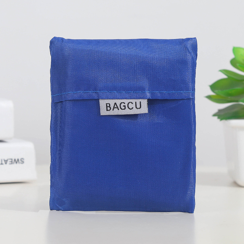 Waterproof Shopping Bag, Portable Plastic Bag for Supermarket, Eco-friendly Solid Color Foldable Storage Bag