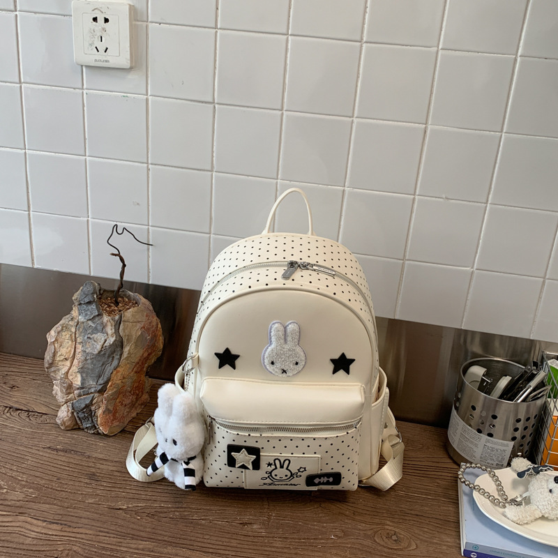 Cute Polka Dot Miffy Rabbit Backpack 2026 New Casual Commute School Bag