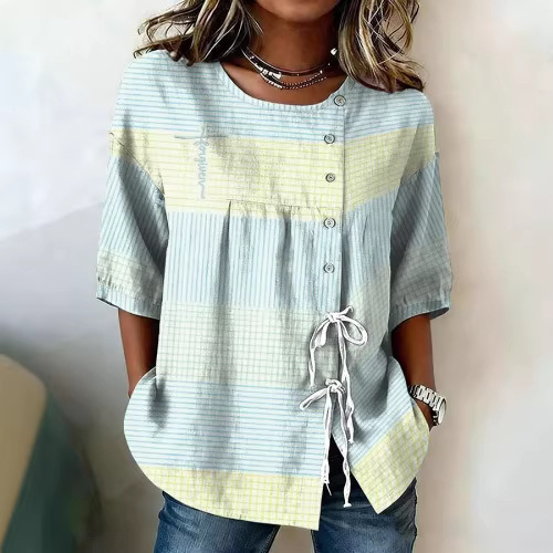 Women's Long Sleeve Shirt Printed Top Long Sleeve Women's Shirt Women's Long Sleeve Shirt Tie Shirt