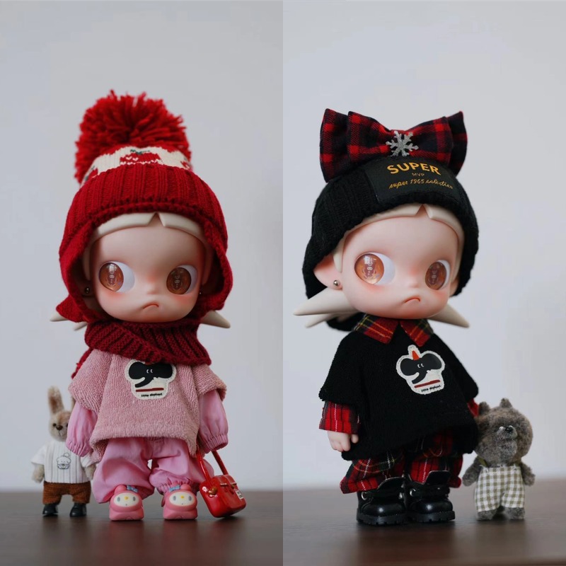 Iabubu doll clothes 17cm Labubu vinyl clothes plush zsiga doll clothes 1st 2nd 3rd generation Gazi T-shirt
