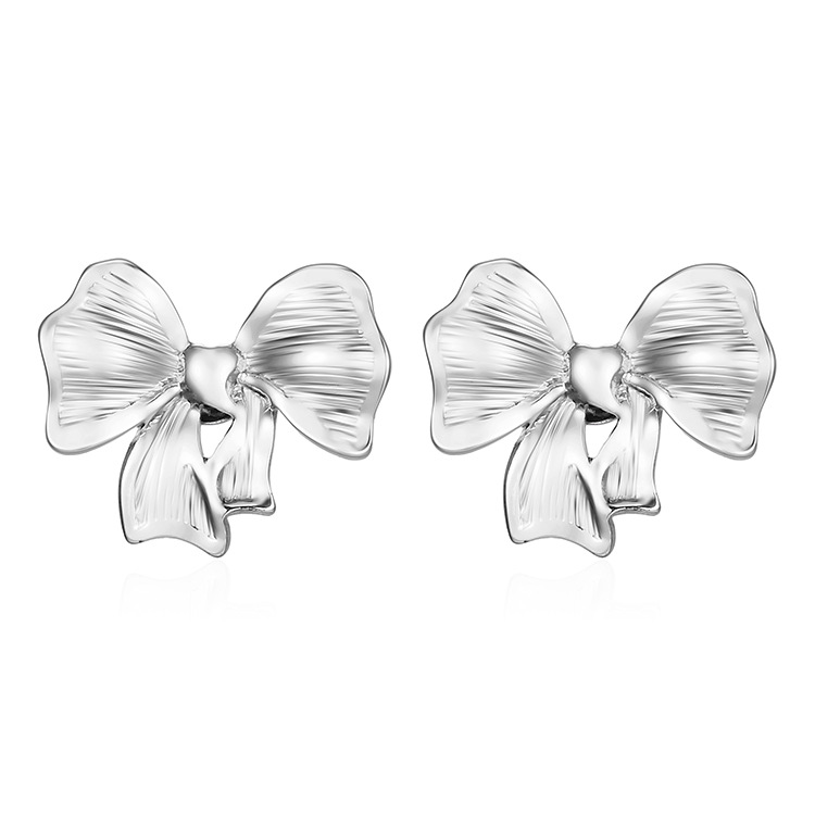 Square striped stainless steel earrings for women, 18K ear accessories, EU certified