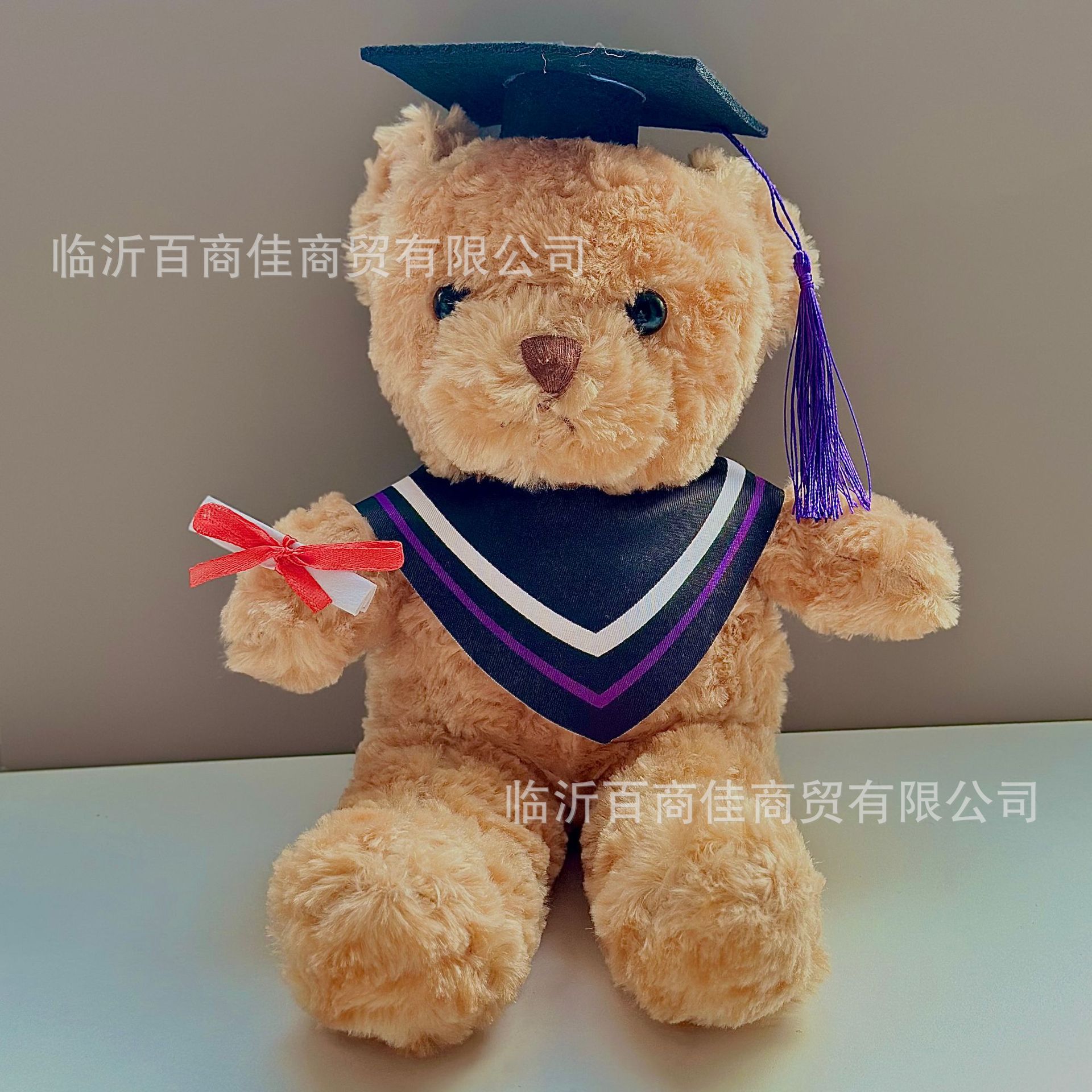 Doctoral uniform 30CM plush doctoral cap certificate set plush toy doll doctoral clothes hat graduation gift