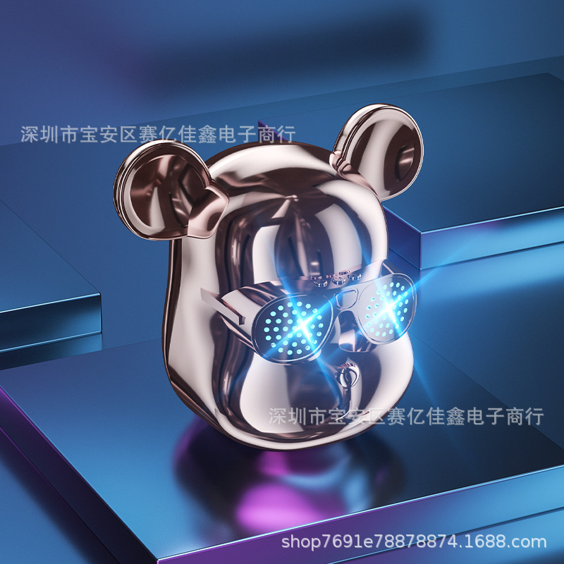 Private Mold Violent Bear Bluetooth Wireless Speaker Bear Head Speaker HIFI Bass Gift Single Souvenir