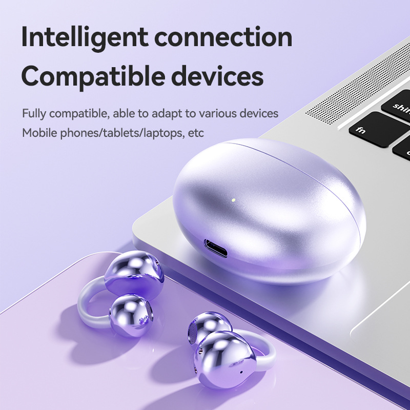 M91 Ear Clip Bluetooth Earphone Ultra Long Battery Life TWS Wireless Pair AI Translation Bluetooth Earphone